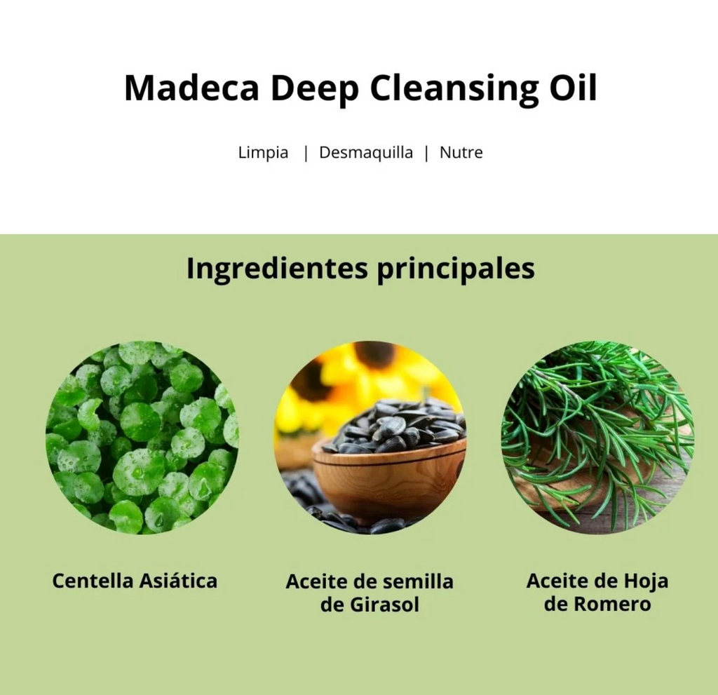 Limpiador Oleoso Madeca Deep Cleansing Oil 200 ml  - Centellian 24+