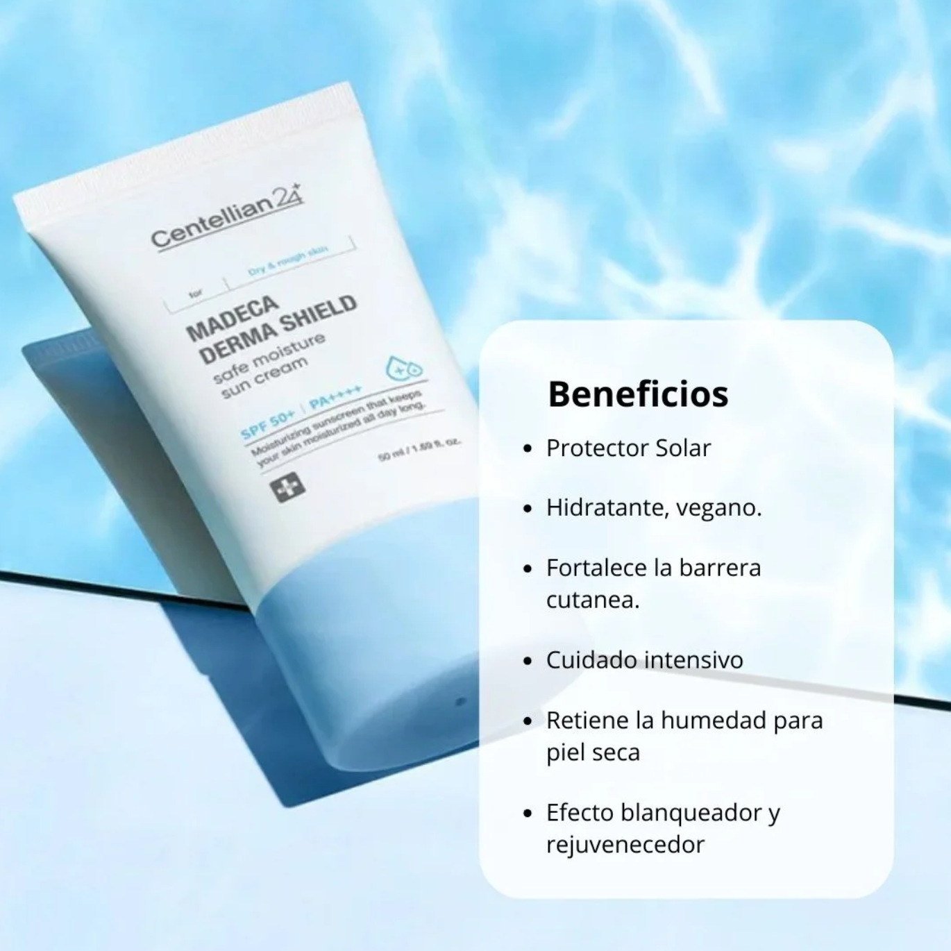 Bloqueador SPF 50+ "Madeca Derma Shield en Crema 50g" - Centellian 24+