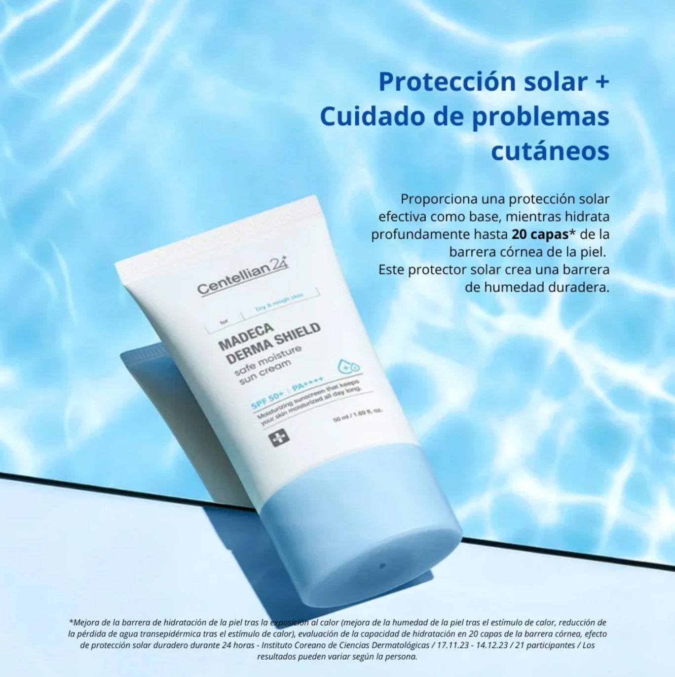 Bloqueador SPF 50+ "Madeca Derma Shield en Crema 50g" - Centellian 24+