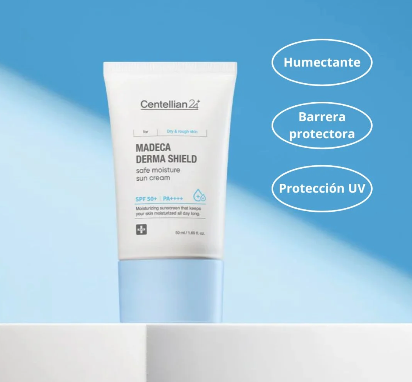 Bloqueador SPF 50+ "Madeca Derma Shield en Crema 50g" - Centellian 24+