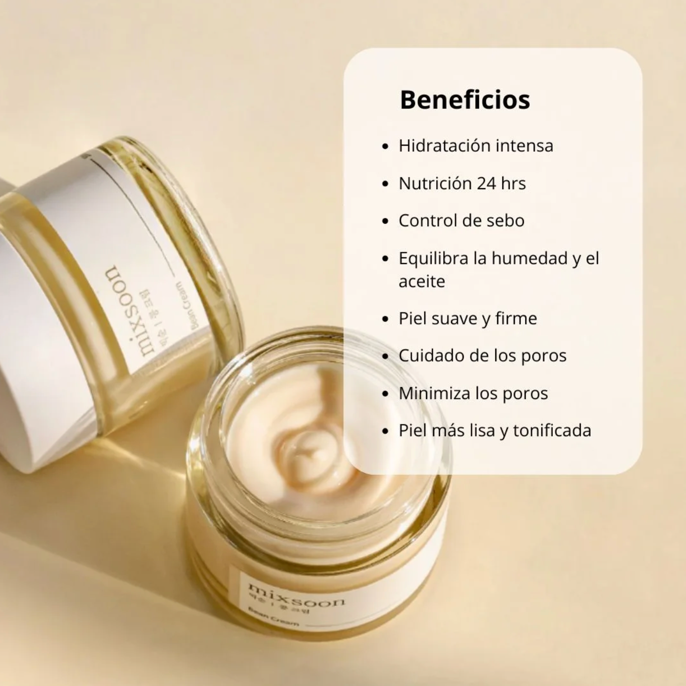 Crema Hidratante - Mixsoon Bean cream 50 ml