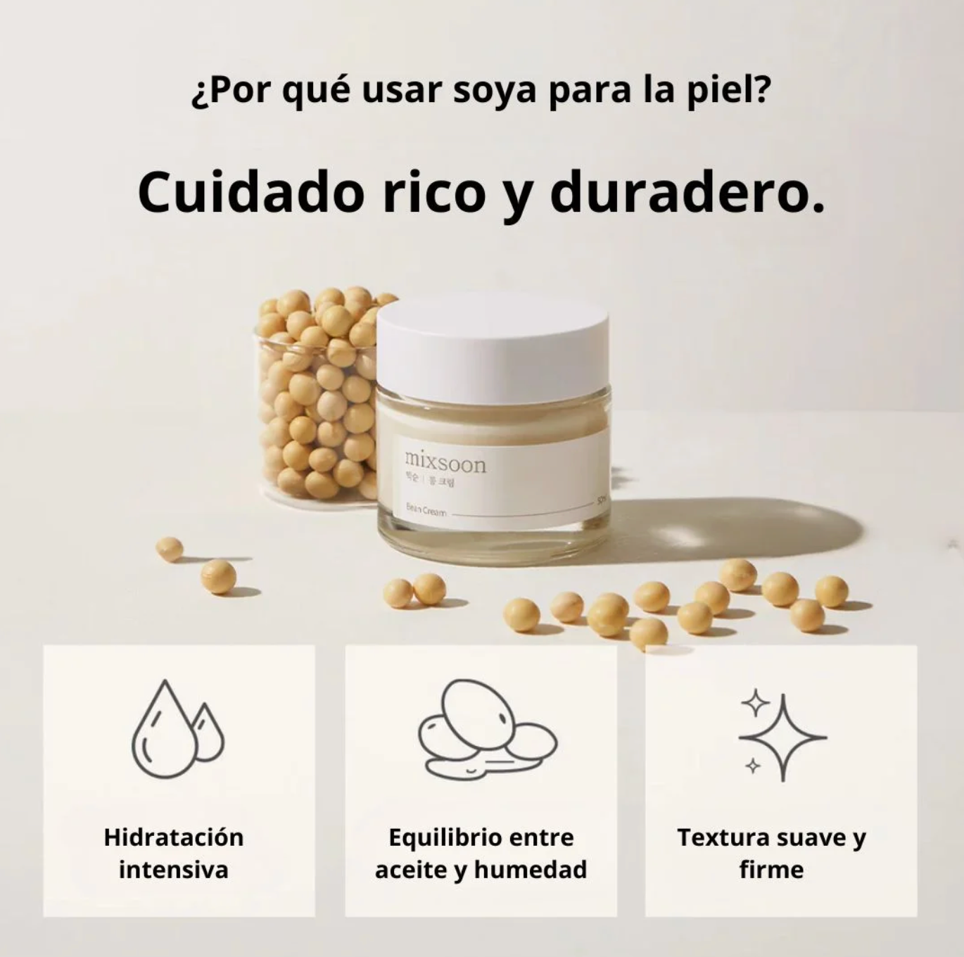 Crema Hidratante - Mixsoon Bean cream 50 ml