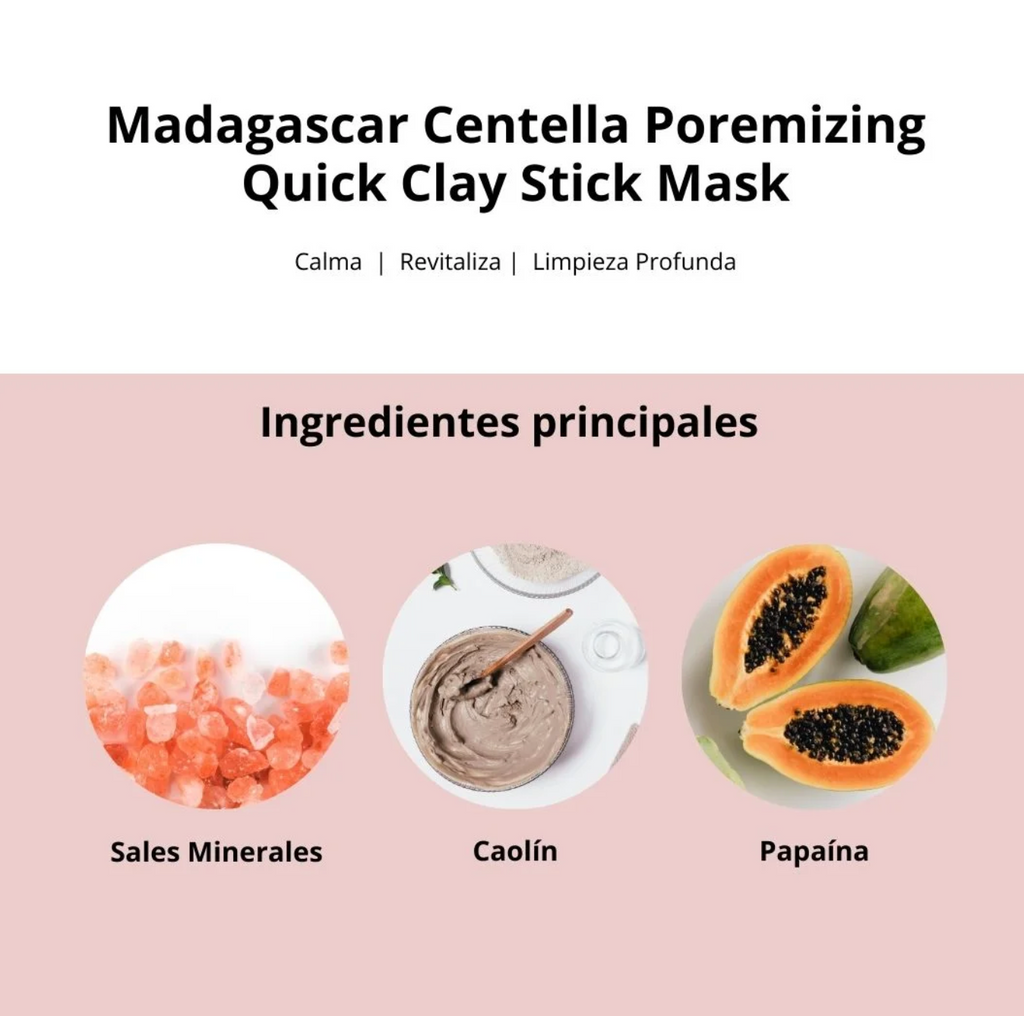 Madagascar Centella Mascarilla Poremizing Quick Clay Stick Mask (SKIN1004) - 27g